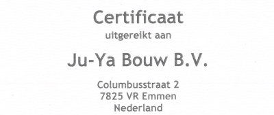 Gefeliciteerd JuYa Bouw B.V.!